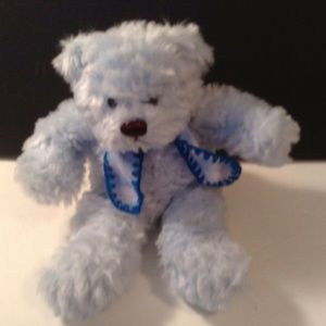 Rich Plush Blue Bear Stuffed Animal Toy 10 in with